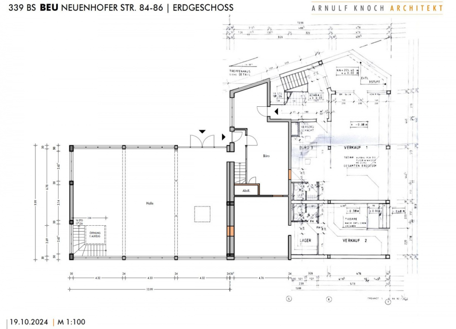Grundriss EG - Praxis! Büro! Ladenlokal! Lager! Werkstatt. Hier ist alles möglich. Zentral. Ca. 353m². Teilbar.