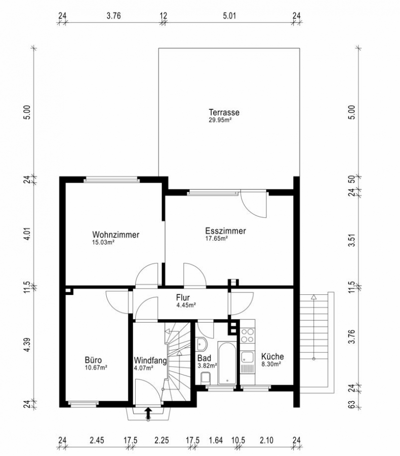 Erdgeschoss - ERBPACHT! Solingen-Gräfrath. Viel Potenzial. Charmantes Einfamilienhaus mit Rundum Grün.