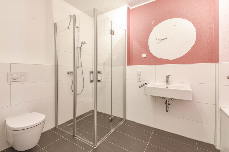 Badezimmer - Wohnen im O-Quartier. 3-Zimmer-Wohnung mit ca. 81m² Wohnfläche und Balkon.