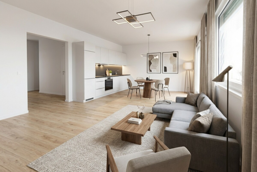 Beispiel Wohnen/Essen/Kochen - Die Alternative: Kernsanierte Erdgeschosswohnung mit Haus-im-Haus-Gefühl inkl. Garage und Garten.