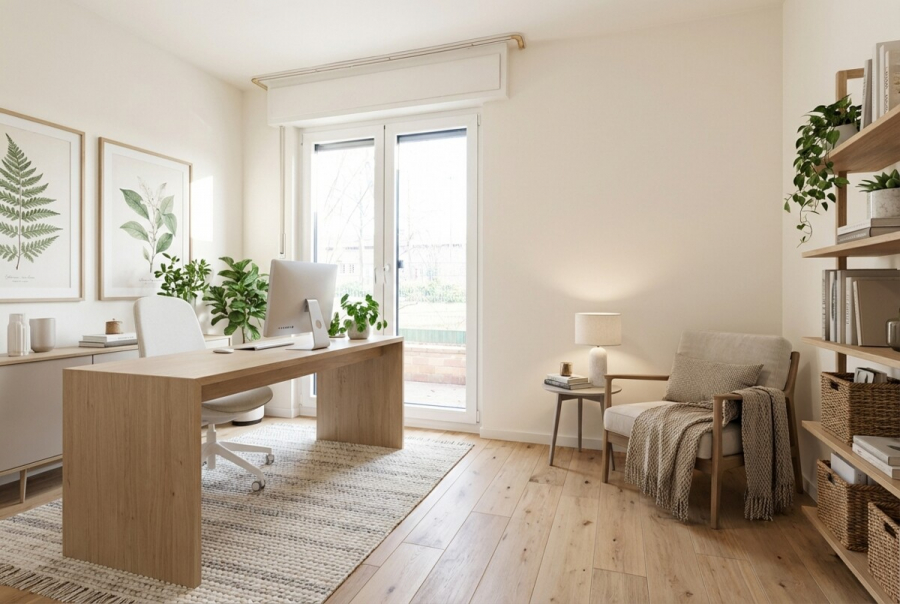 Beispiel Gast/Büro - Die Alternative: Kernsanierte Erdgeschosswohnung mit Haus-im-Haus-Gefühl inkl. Garage und Garten.