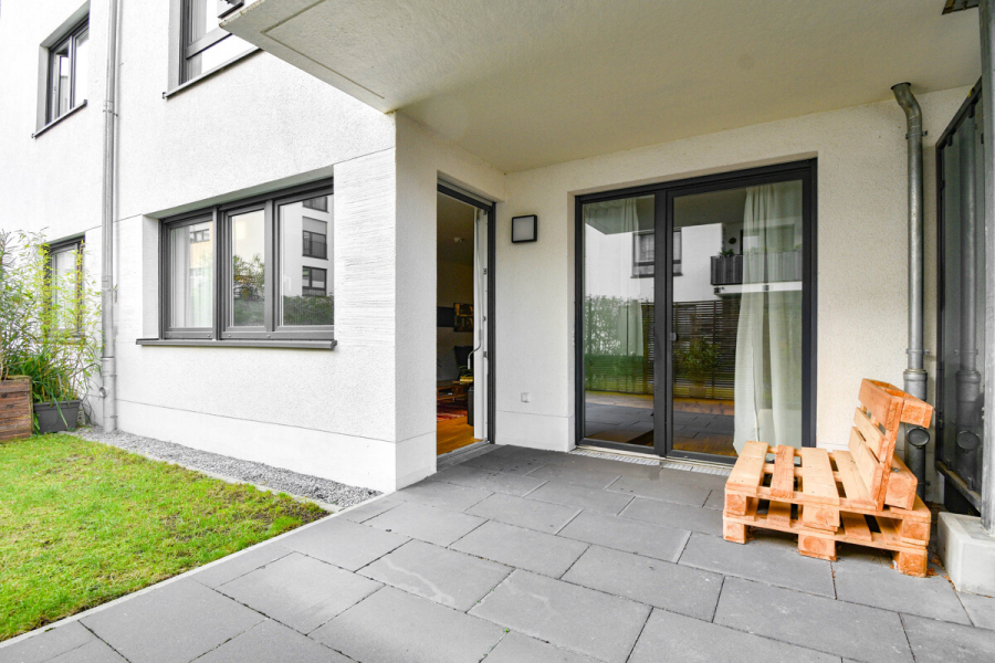 Terrasse - Wohnen im O-Quartier. 2-Zimmer-Wohnung mit ca. 62 m².