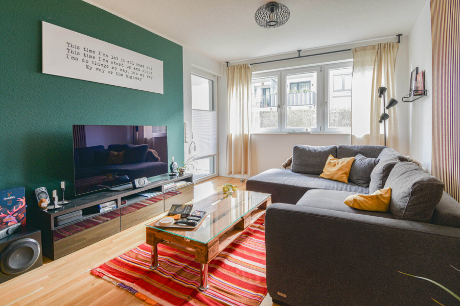 Wohnbereich - Wohnen im O-Quartier. 2-Zimmer-Wohnung mit ca. 62 m².