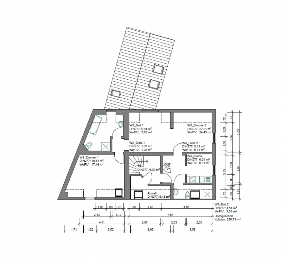 Dachgeschoss - Ohligs. Vielseitiges Dreifamilienhaus mit Altbaucharme und Ausbauoptionen.