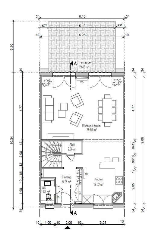 Erdgeschoss - Nachhaltig. Zeitlos. Komfortabel – Ihr neues Zuhause im modernen Reihenhausensemble.