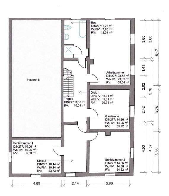 Obergeschoss - Charme und moderner Komfort. Saniertes Fachwerk-Denkmal.