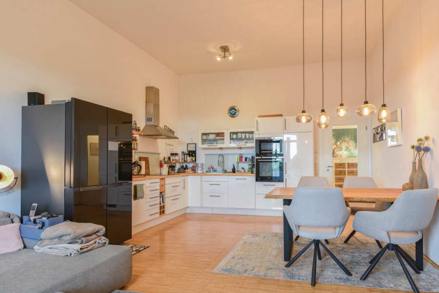 Wohnen/Kochen - Grube Carl. Industrieller Charakter trifft auf moderne Großzügigkeit. 3-Zimmer-Loftwohnung.