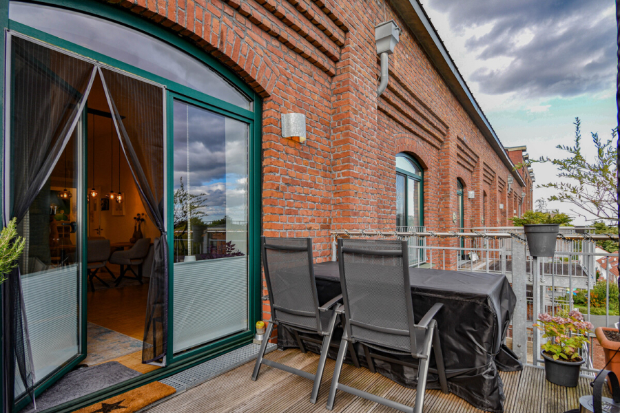 Balkon - Grube Carl. Industrieller Charakter trifft auf moderne Großzügigkeit. 3-Zimmer-Loftwohnung.