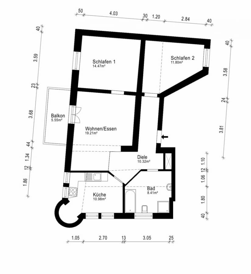 Helle Drei-Zimmerwohnung mit Balkon im 1. OG. Solingen Mitte. - Photo 5
