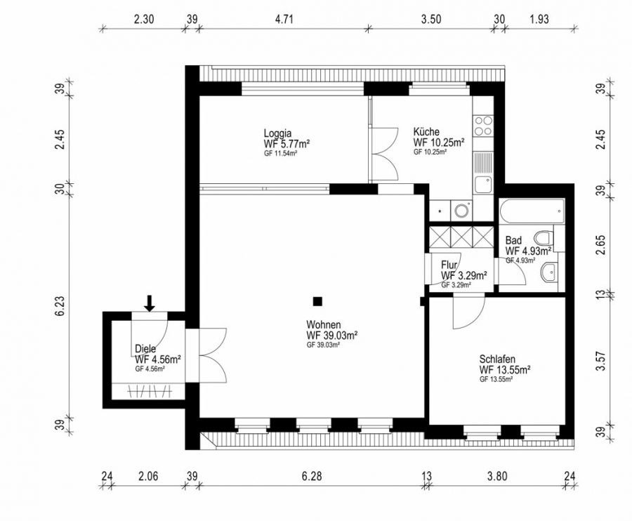 Wohneinheit Nr. 46 - Zur Kapitalanlage: Denkmalgeschützte Komfortwohnung im Collegium Marianum!