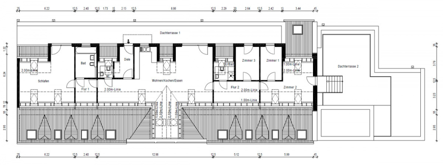 Grundriss - Exklusive 212m² Penthousewohnung mit Weitblick über Ohligs